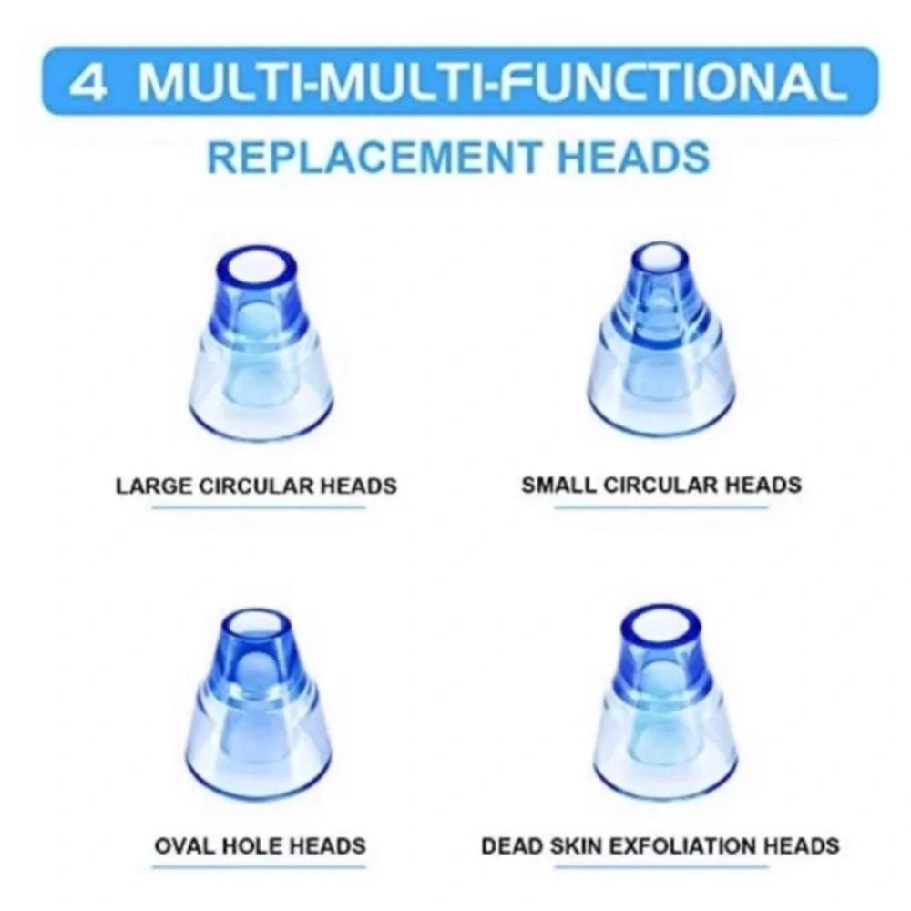 NEW Blackhead Remover Vacuum and Wrinkle Smoother Blue White